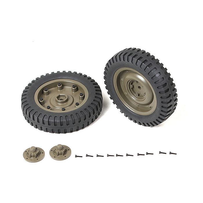 Roc Hobby 1:6 1941 Mb Scaler Front Wheels Assembly (1 Pair)