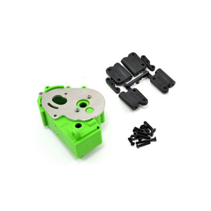 RPM Hybrid Gearbox Housing and Rear Mounts (Green) fits Traxxas 2WD Vehicles