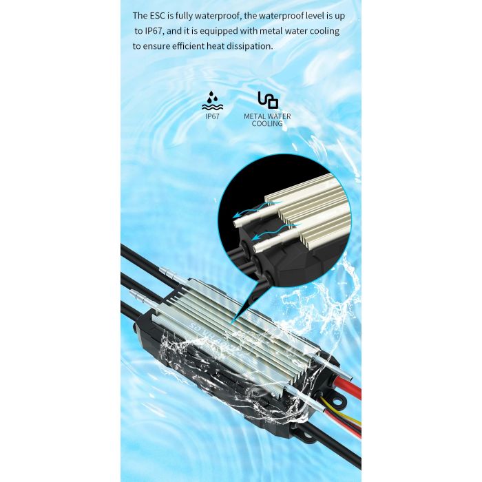 ZTW Seal 160A HV SBEC G2 Marine Boat Waterproof ESC 6-14S LiPo