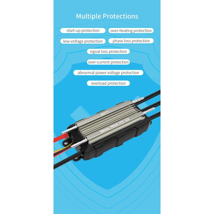 ZTW Seal 160A HV SBEC G2 Marine Boat Waterproof ESC 6-14S LiPo