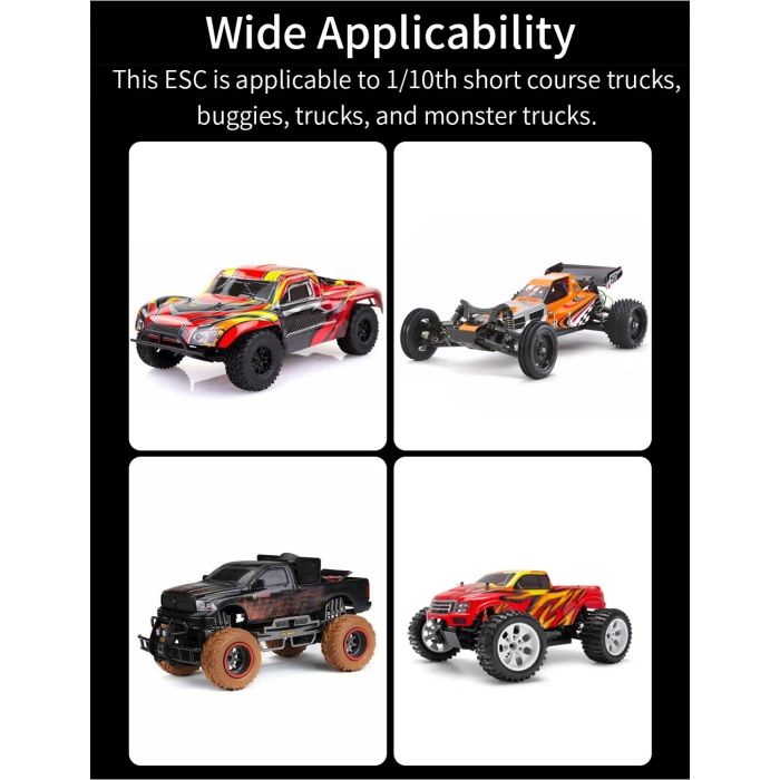 ZTW Beast SL 1/10 RC Car 3650 2950KV Brushless Motor & 50A G2 2S - 3S ESC Combo