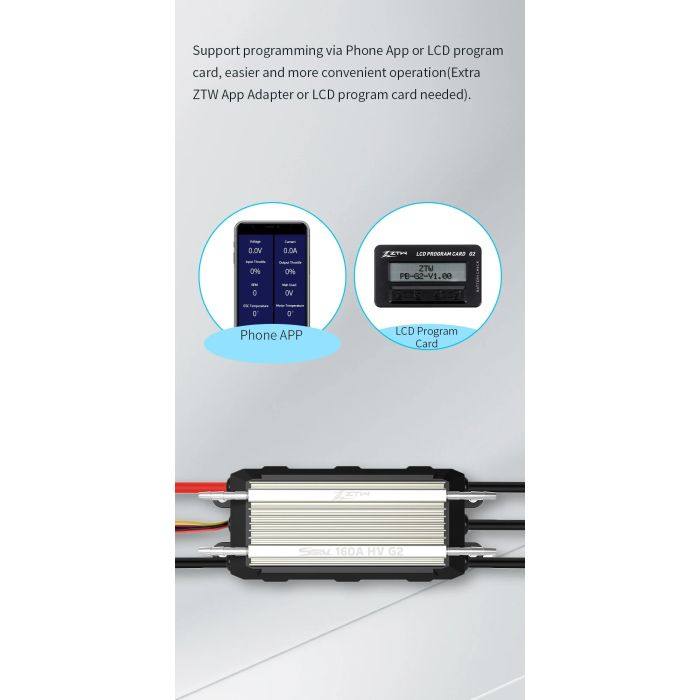 ZTW Seal 160A HV SBEC G2 Marine Boat Waterproof ESC 6-14S LiPo
