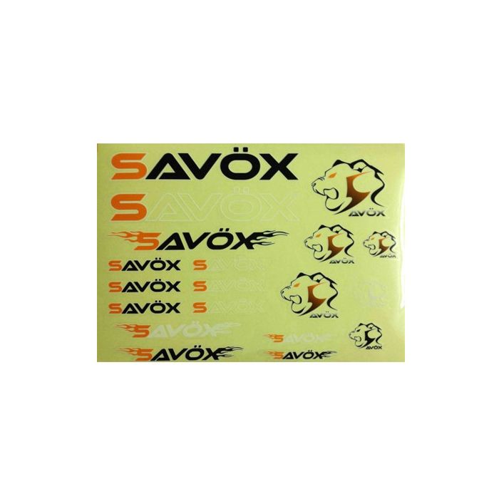 Savox Servos Sticker Set Decal Sheet for RC 22cm X 25cm