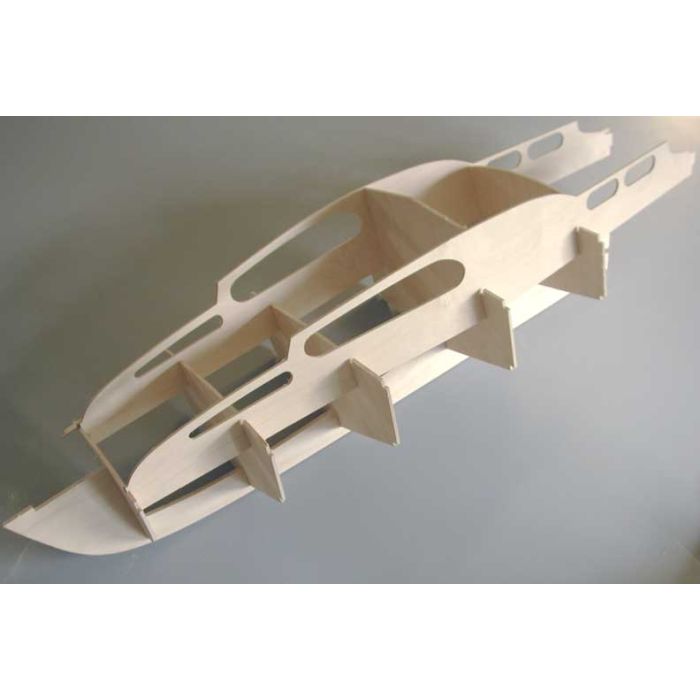 Sea Commander 34in Radio Control Cabin Cruiser Wood Kit with Fittings Set