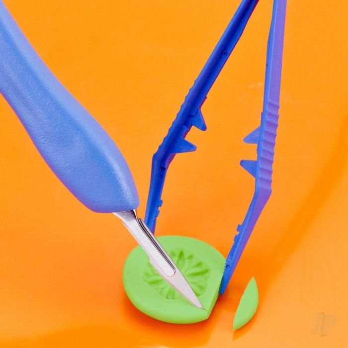 2x Plastic Tweezers with Serrated Tips PTW1150/2 Hobby Tools - Model Craft Collection