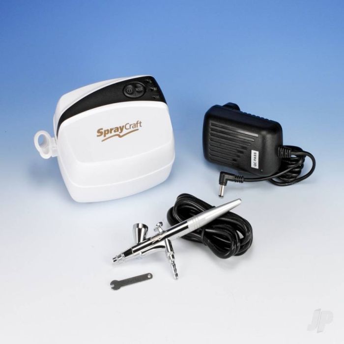 Spraycraft SP30KC Airbrush & Compressor Kit (Top Feed)