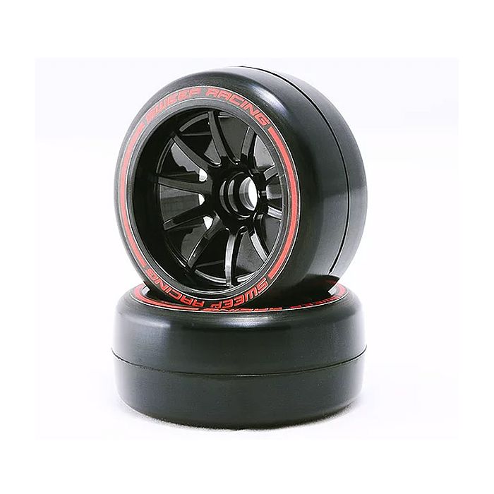 Sweep 1/10 F1 RC Car - Pre-Glued Wheels & Tyres (2) - Front Soft Slick