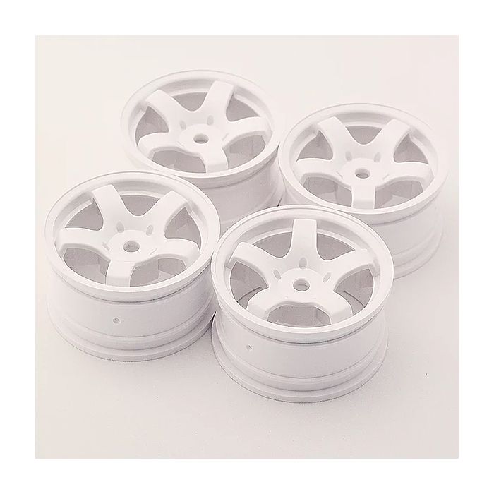Sweep Mini 5-Spoke Wheel Type A White (4) for RC Cars