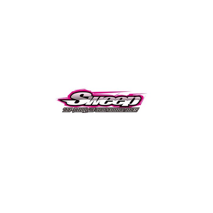 Sweep 1/10 F1 RC Car - Pre-Glued Wheels & Tyres (2) V4 - Rear Slick EXP-24E BRCA