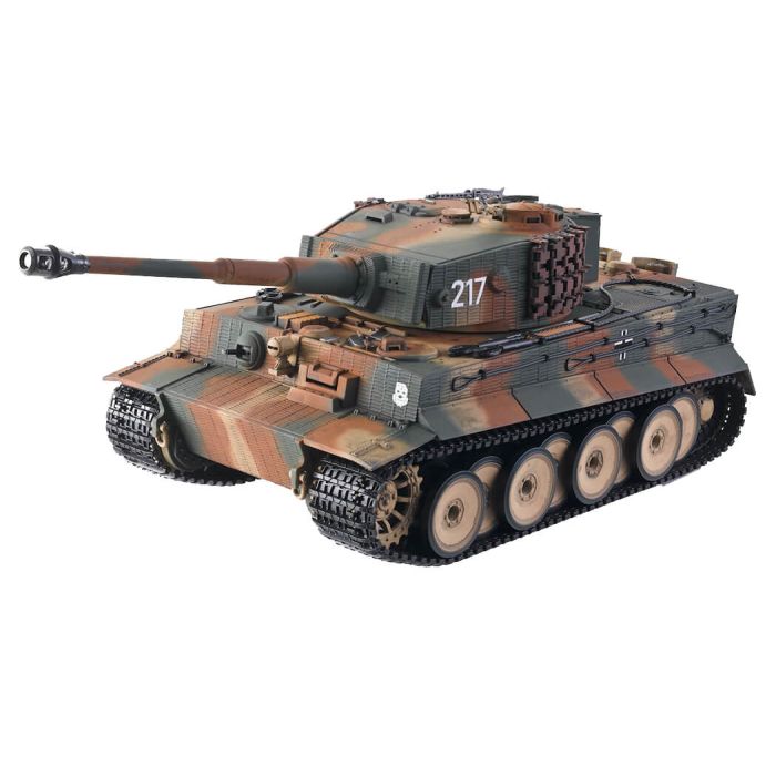 Taigen 1/24 Tiger 1 RC Tank w/IR Battle System, Sound & Vibration - Camo