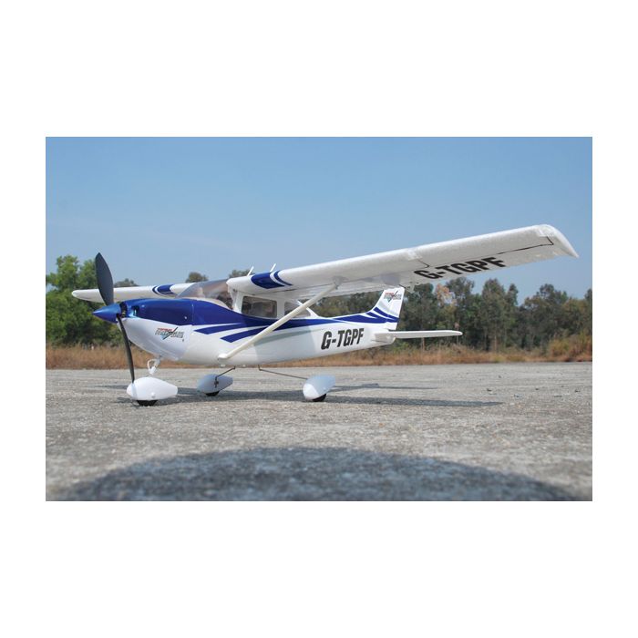 Top Gun Park Flite Cessna 182 RTF Trainer Blue with 2.4GHz Mode 2 Radio