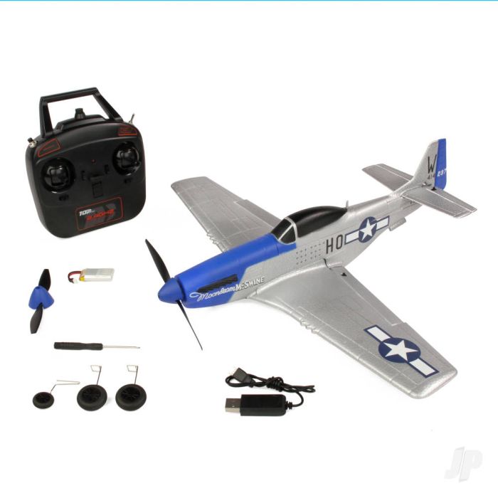 Top RC Hobby P-51D Mustang RTF Ready-To-Fly RC Model Plane (450mm) (Mode 2)