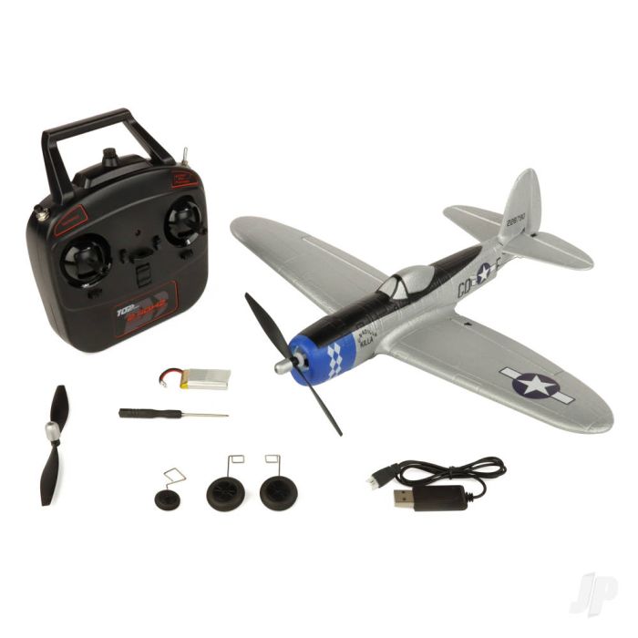 Top RC Hobby P-47 Thunderbolt RTF Ready-To-Fly RC Model Plane (400mm) (Mode 2)