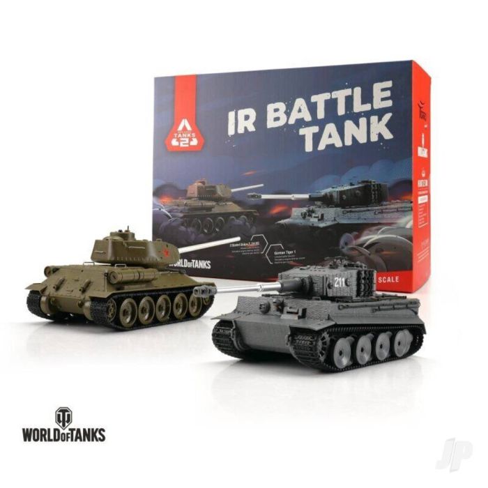 Torro 1:30 Tiger 1 vs T34 RC Battle Tank Twin Set w/IR Combat & Sound
