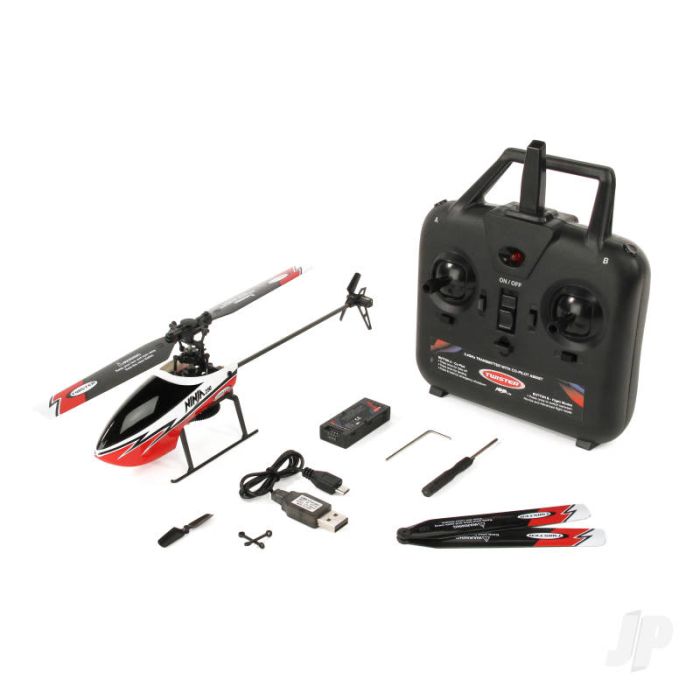 Twister Ninja 250 RC Helicopter w/Pilot Assist+Stabilisation+Altitude Hold - Red