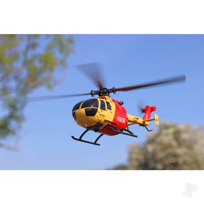 Twister BO-105 Scale 250 Flybarless RC Helicopter w/Gyro & Alt Hold (Yel/Red)