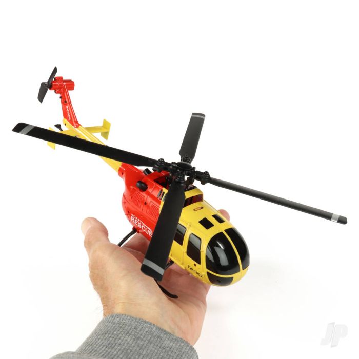 Twister BO-105 Scale 250 Flybarless RC Helicopter w/Gyro & Alt Hold (Yel/Red)