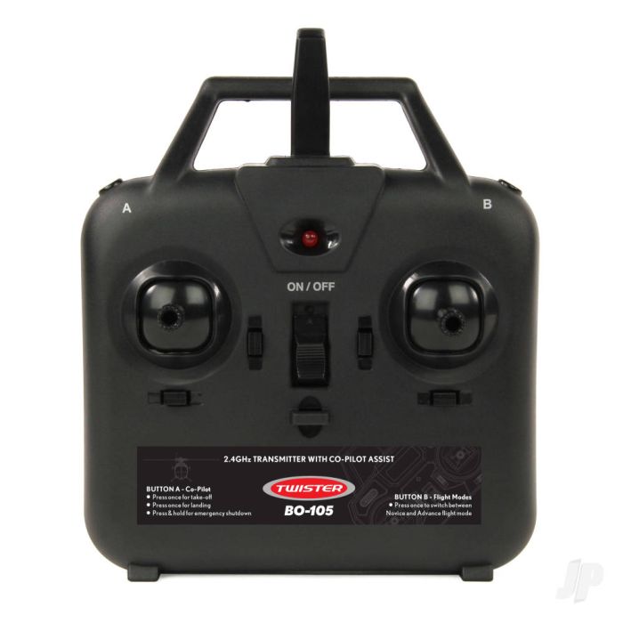 Twister BO-105 Scale 250 Flybarless RC Helicopter w/Gyro & Alt Hold (Yel/Red)