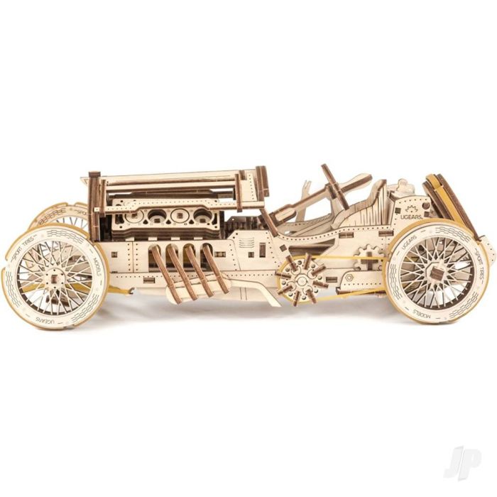 UGears U-9 Classic F1 Car Mechanical Wood Construction Kit