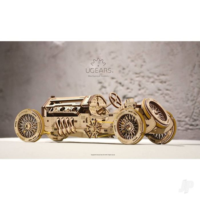 UGears U-9 Classic F1 Car Mechanical Wood Construction Kit