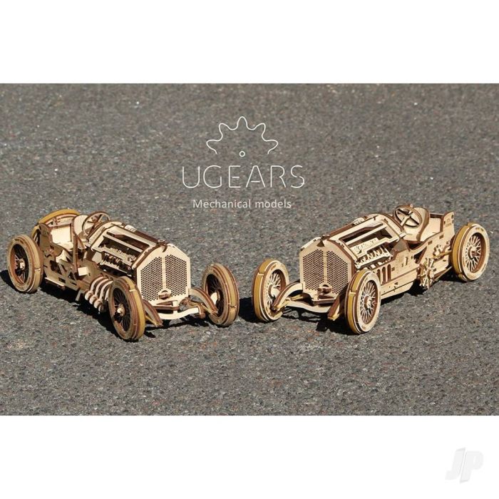 UGears U-9 Classic F1 Car Mechanical Wood Construction Kit