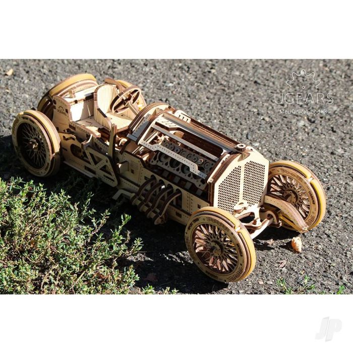 UGears U-9 Classic F1 Car Mechanical Wood Construction Kit