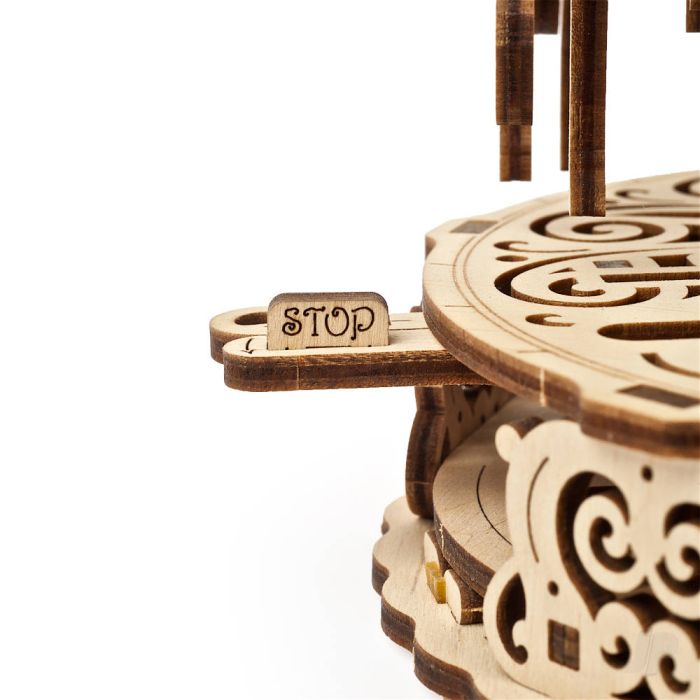 UGears Carousel Merry Go Round Roundabout Mechanical Wood Construction Kit