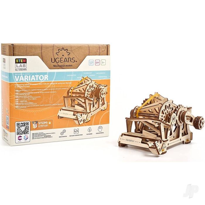 UGears Variator CVT Transmission STEM Lab Mechanical Wood Construction Kit