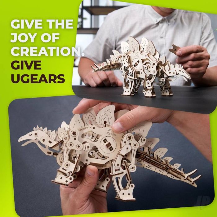 UGears Stegosaurus Dinoaur Mechanical Wood Construction Kit