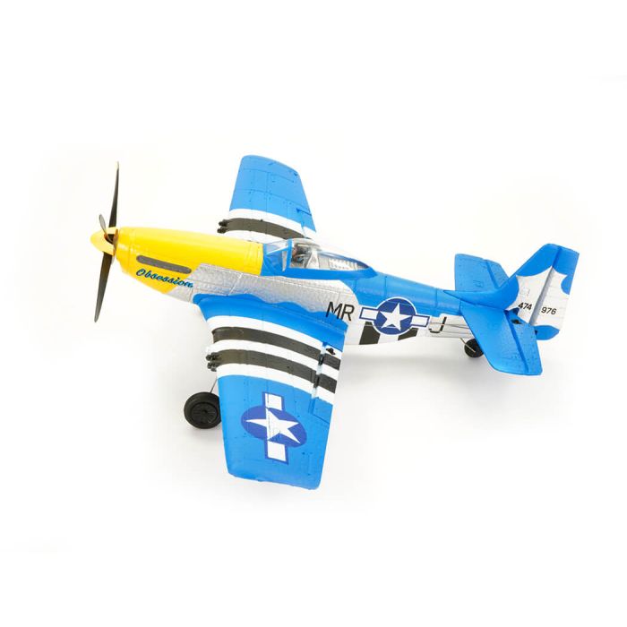 Volantex P-51 Mustang V2 Blue RTF RC Model Plane w/Gyro EPP Ready-To-Fly