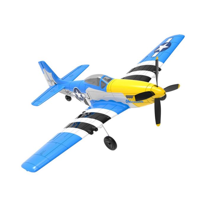 Volantex P-51 Mustang V2 Blue RTF RC Model Plane w/Gyro EPP Ready-To-Fly