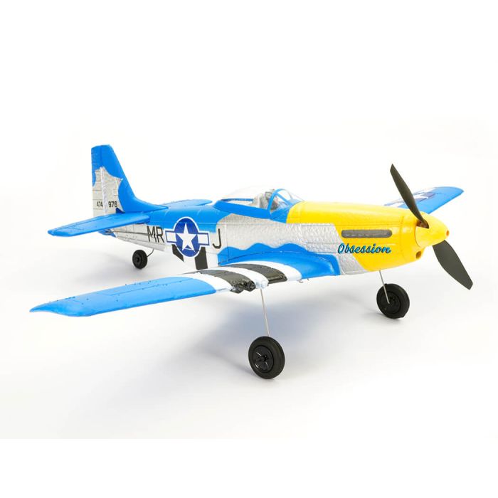 Volantex P-51 Mustang V2 Blue RTF RC Model Plane w/Gyro EPP Ready-To-Fly