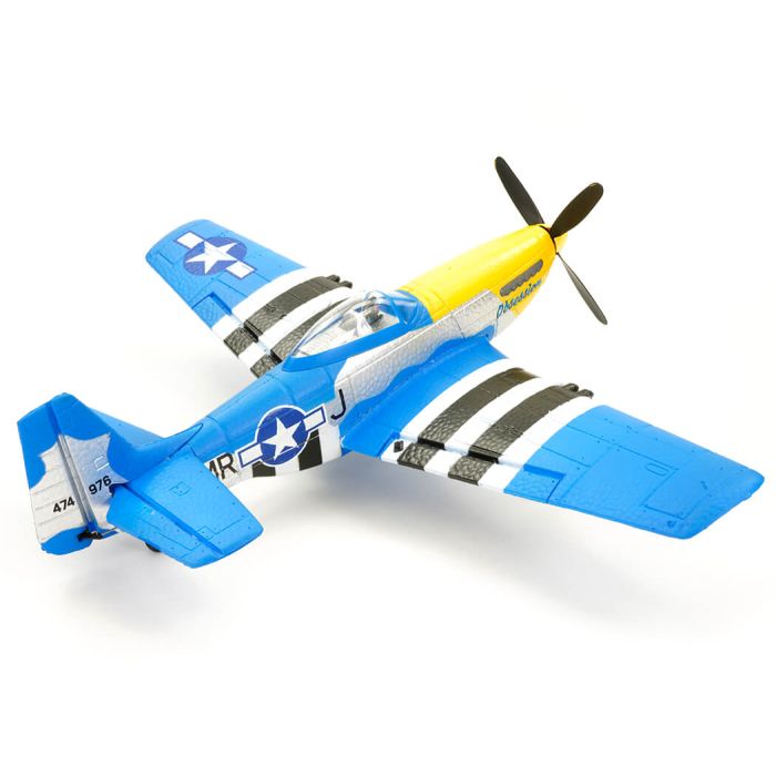 Volantex P-51 Mustang V2 Blue RTF RC Model Plane w/Gyro EPP Ready-To-Fly