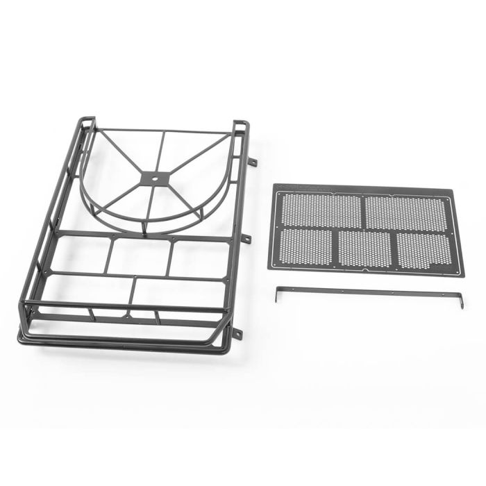 RC4WD Krabs Roof Rack W/Spare Tyre Mount For Axial SCX10 II Xj (Black)