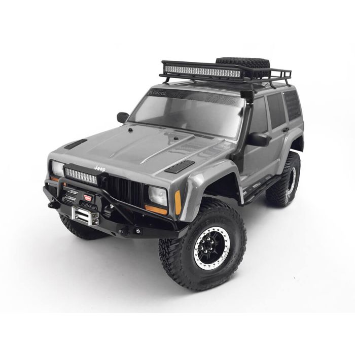 RC4WD Krabs Roof Rack W/Spare Tyre Mount For Axial SCX10 II Xj (Black)