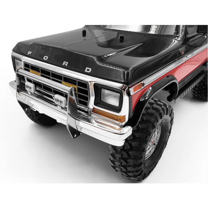 RC4WD Cowboy Front Grille Guard W/Lights For Traxxas TRX-4 '79 Bronco Ranger XLT (Silver)