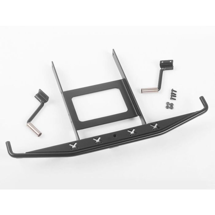 RC4WD Rough Stuff Metal Rear Bumper W/Exhaust Tips For Axial SCX10 II 1969 Chevrolet Blazer (Black)