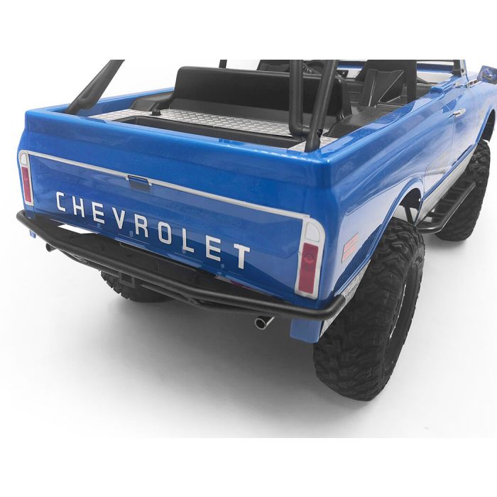 RC4WD Rough Stuff Metal Rear Bumper W/Exhaust Tips For Axial SCX10 II 1969 Chevrolet Blazer (Black)
