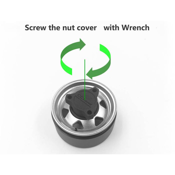 RC4WD OEM Xj 1.9" Beadlock Wheels (Chrome)