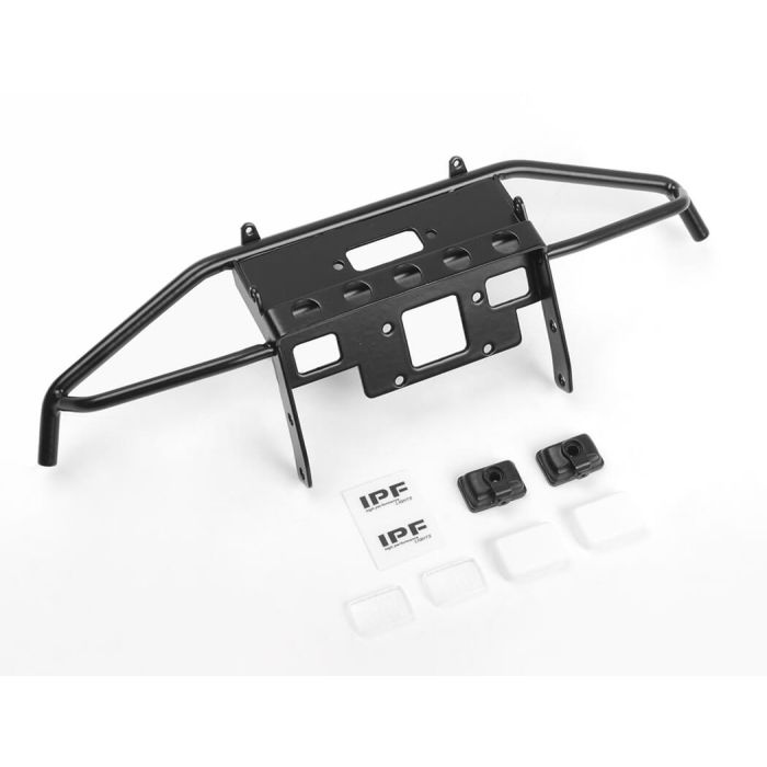 RC4WD Guardian Steel Front Winch Bumper W/Ipf Lights For Axial 1/10 SCX10 II UMG10 (Black)