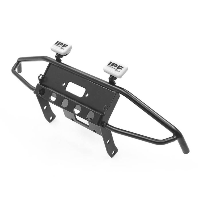 RC4WD Guardian Steel Front Winch Bumper W/Ipf Lights For Axial 1/10 SCX10 II UMG10 (Black)