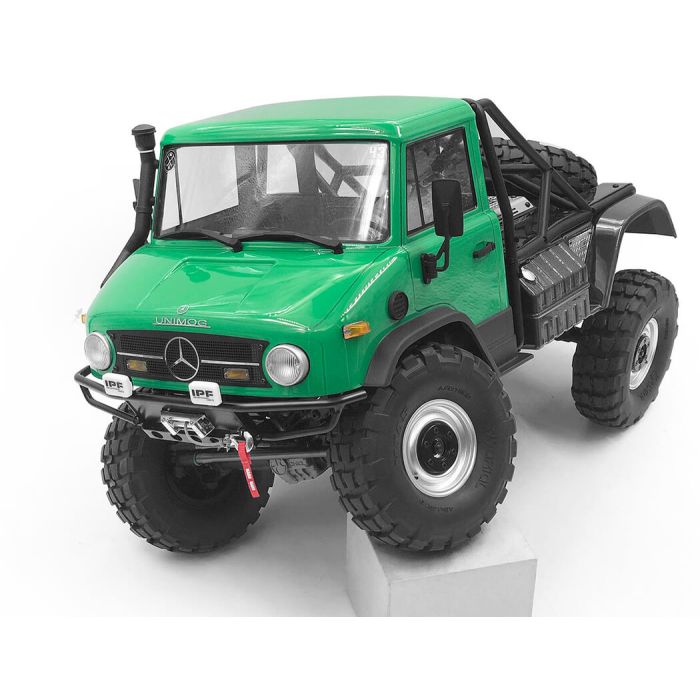 RC4WD Guardian Steel Front Winch Bumper W/Ipf Lights For Axial 1/10 SCX10 II UMG10 (Black)