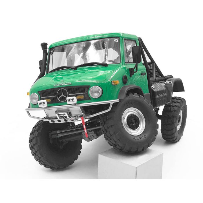 RC4WD Guardian Steel Front Winch Bumper W/Ipf Lights For Axial 1/10 SCX10 II UMG10 (Silver)