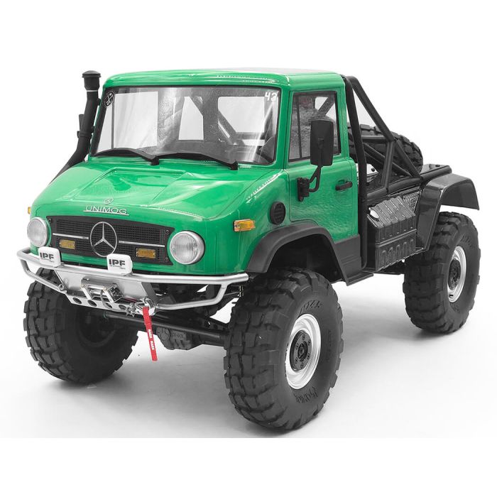 RC4WD Guardian Steel Front Winch Bumper W/Ipf Lights For Axial 1/10 SCX10 II UMG10 (Silver)