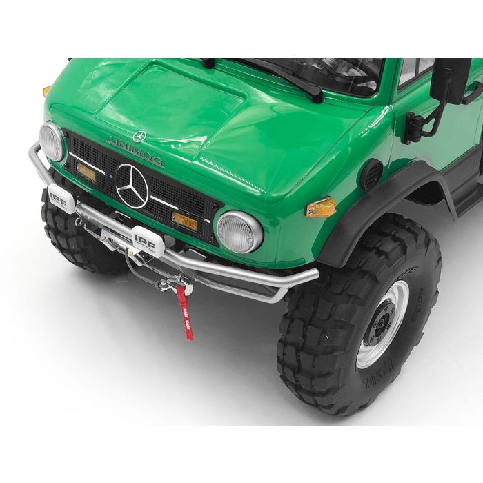 RC4WD Guardian Steel Front Winch Bumper W/Ipf Lights For Axial 1/10 SCX10 II UMG10 (Silver)