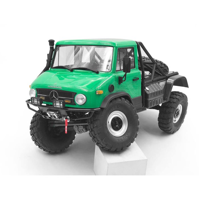 RC4WD Guardian Steel Front Winch Bumper W/Lights For Axial 1/10 SCX10 II UMG10 (Black)