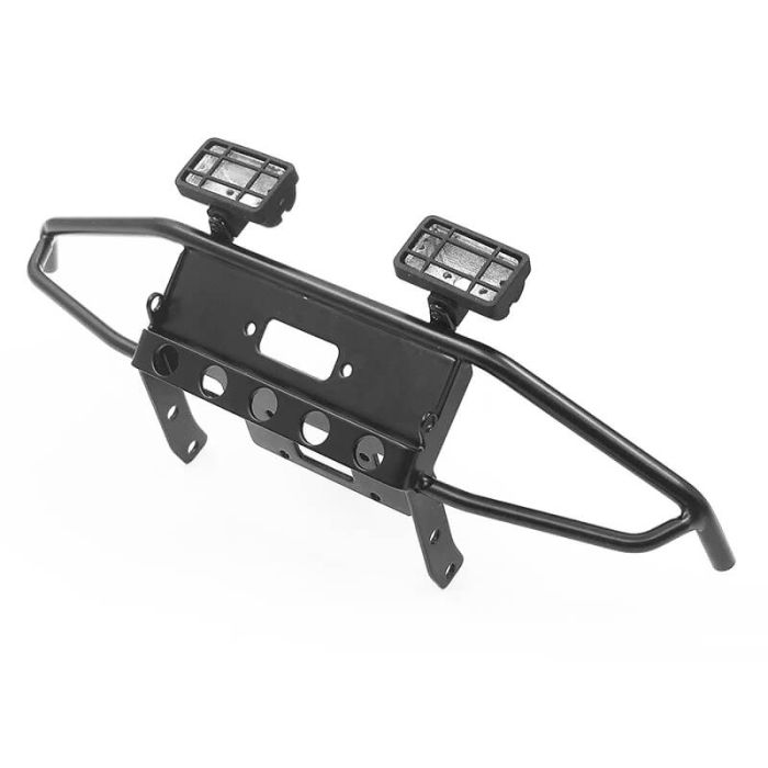 RC4WD Guardian Steel Front Winch Bumper W/Lights For Axial 1/10 SCX10 II UMG10 (Black)