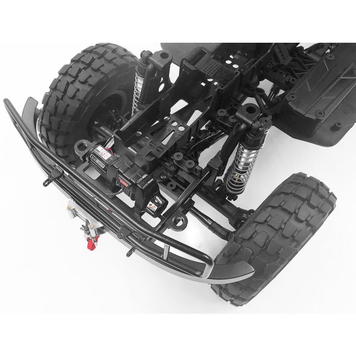 RC4WD Ranch Steel Front Winch Bumper W/ Ipf Lights For Axial 1/10 SCX10 II UMG10 (Black)