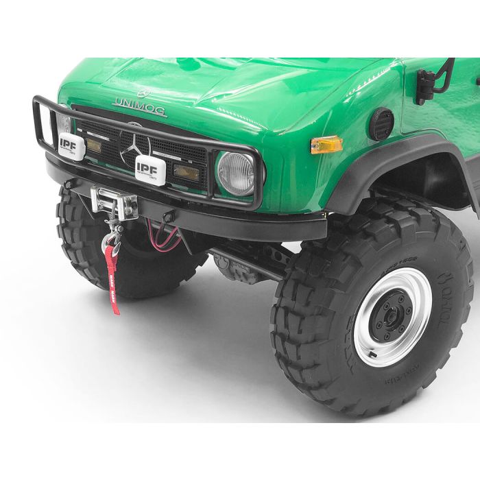 RC4WD Ranch Steel Front Winch Bumper W/ Ipf Lights For Axial 1/10 SCX10 II UMG10 (Black)
