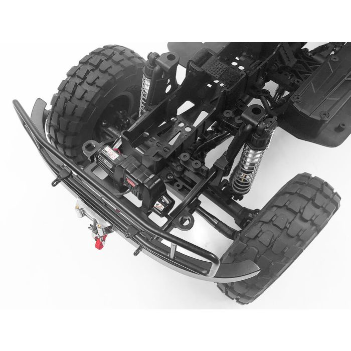 RC4WD Ranch Steel Front Winch Bumper W/ Lights For Axial 1/10 SCX10 II UMG10 (Black)